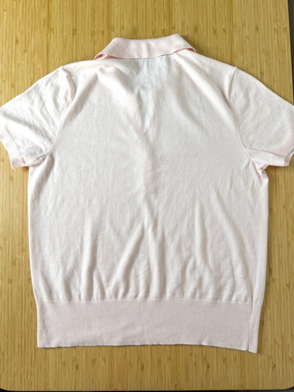 Ann Taylor Polo Sweater Blush Haze Light Pink Size Large - Picture 4 of 7
